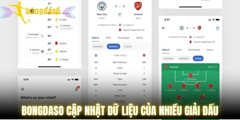 Bongdaso cập nhật dữ liệu của nhiều giải đấu